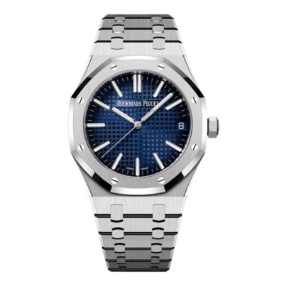Clone Audemars Piguet 1:1 perfect replica of Royal Oak watch smoked blue dial 41mm 15510BC. OO.1320BC.04